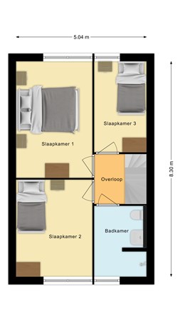 Plattegrond - Gagelhof 25, 7681 JM Vroomshoop - Eerste verdieping.jpg